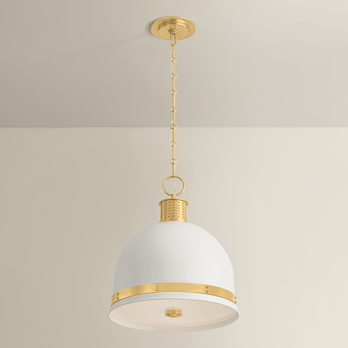 Hudson Valley Briscoe 2-Light Pendant in Aged Brass, alternate view 2