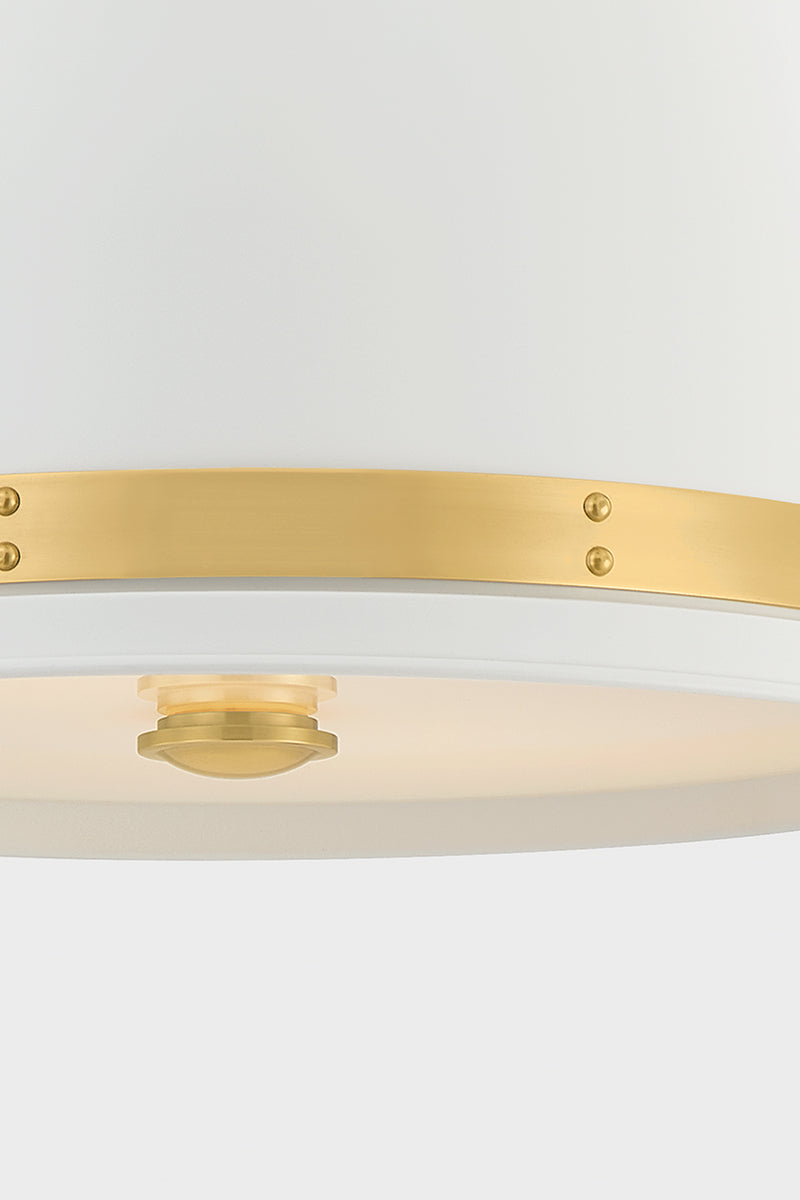 Hudson Valley Briscoe 2-Light Pendant in Aged Brass, room setting 4