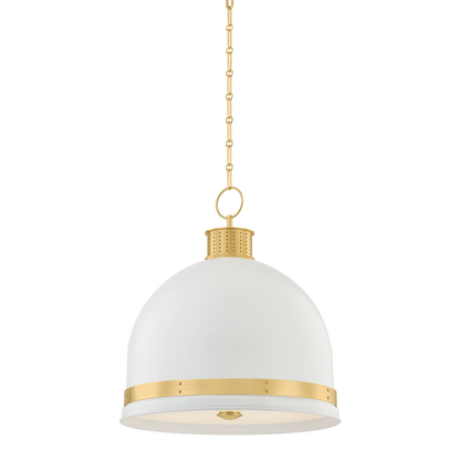 Hudson Valley Briscoe 3-Light Pendant Aged Brass