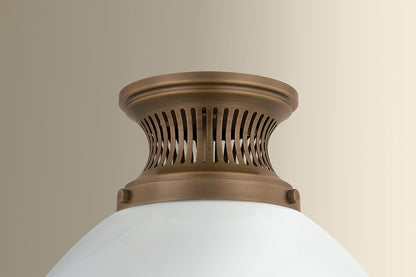 Hudson Valley Bruceville 12.25" Flush Mount Historic Bronze detail view 3