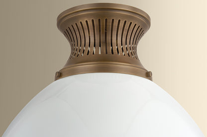 Hudson Valley Bruceville 16" Flush Mount in Historic Bronze, room setting 1