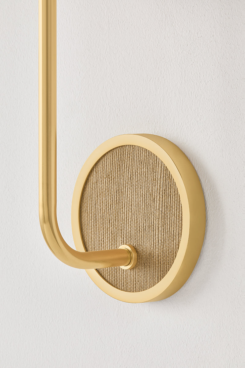 Hudson Valley Buskirk Wall Sconce Aged Brass detail view 4
