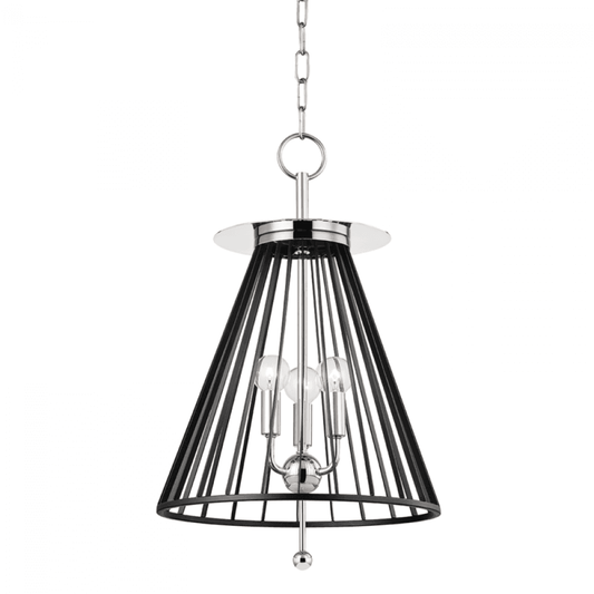 Hudson Valley Cagney Pendant Polished Nickel, Black