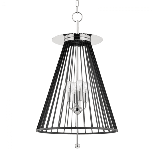 Hudson Valley Cagney Pendant Polished Nickel, Black