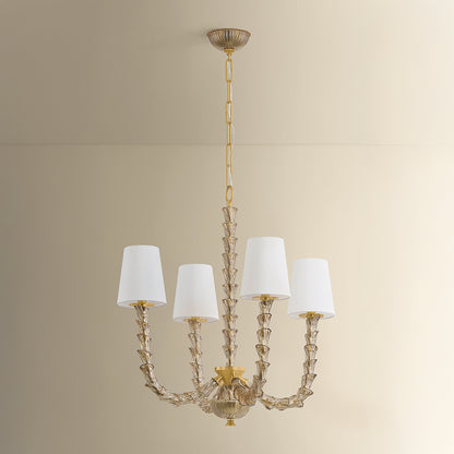Hudson Valley Calumet 4-Light Chandelier in Aged Brass, alternate view 1