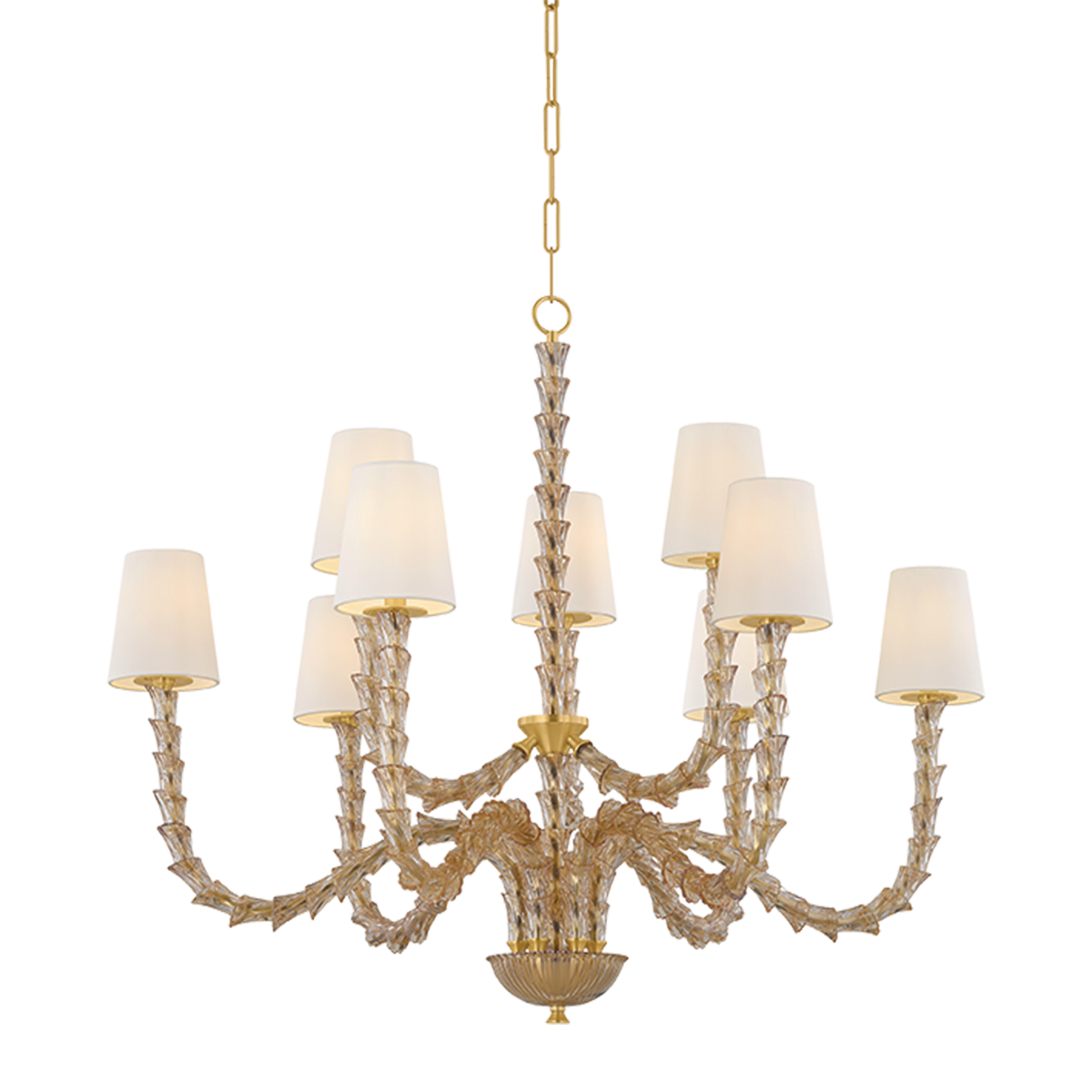Hudson Valley Calumet 9-Light Chandelier Aged Brass