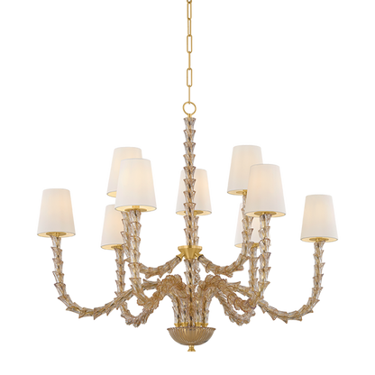 Hudson Valley Calumet 9-Light Chandelier Aged Brass