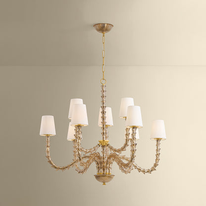 Hudson Valley Calumet 9-Light Chandelier in Aged Brass, alternate view 2