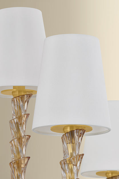 Hudson Valley Calumet 9-Light Chandelier in Aged Brass, room setting 4