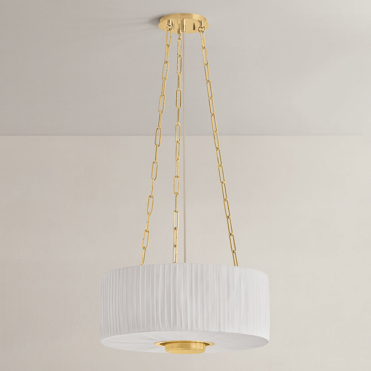Hudson Valley Camby 3-Light Pendant in Aged Brass, alternate view 1