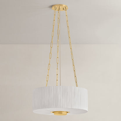 Hudson Valley Camby 3-Light Pendant in Aged Brass, alternate view 1