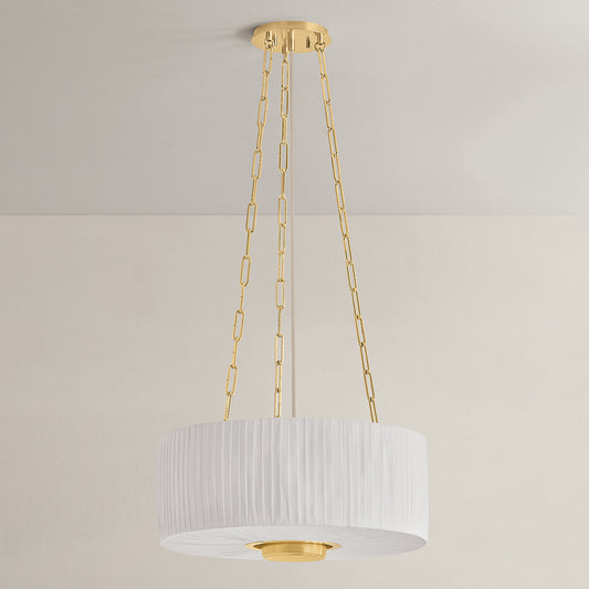 Hudson Valley Camby 3-Light Pendant in Aged Brass, alternate view 1