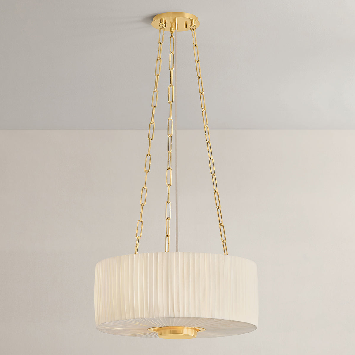 Hudson Valley Camby 3-Light Pendant in Aged Brass, alternate view 2