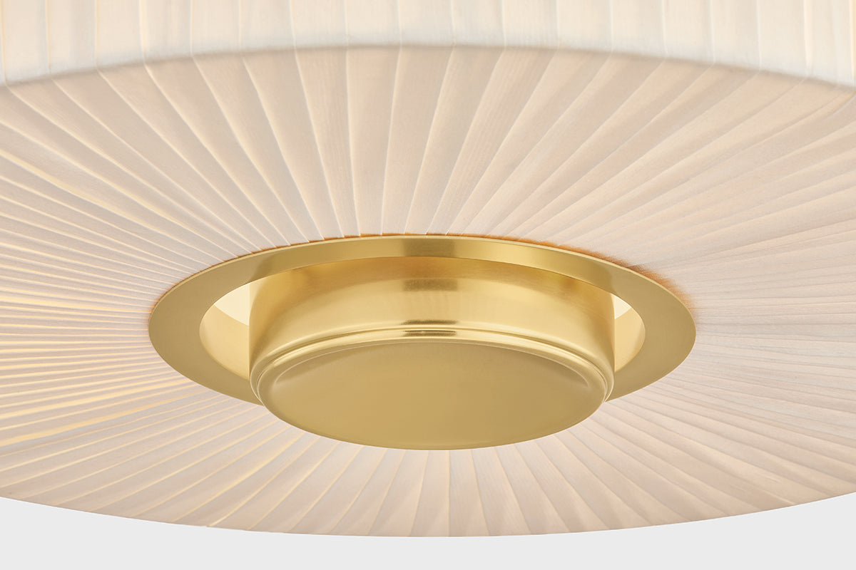 Hudson Valley Camby 3-Light Pendant in Aged Brass, room setting 4
