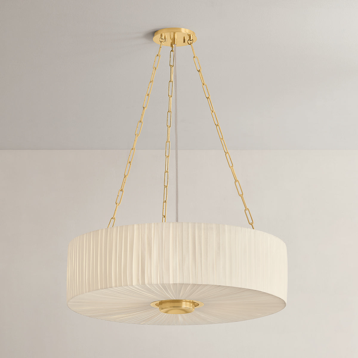 Hudson Valley Camby 4-Light Chandelier Aged Brass detail view 2