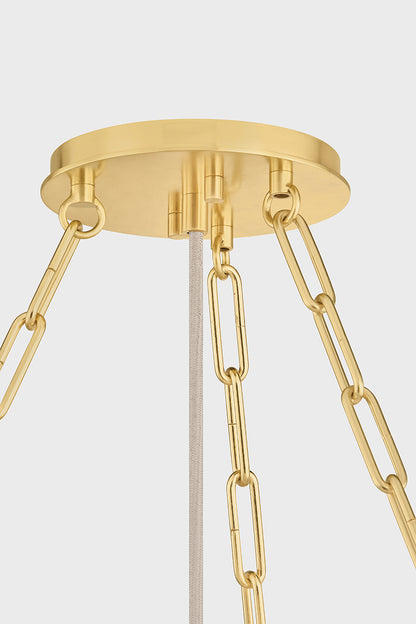 Hudson Valley Camby 4-Light Chandelier Aged Brass detail view 3