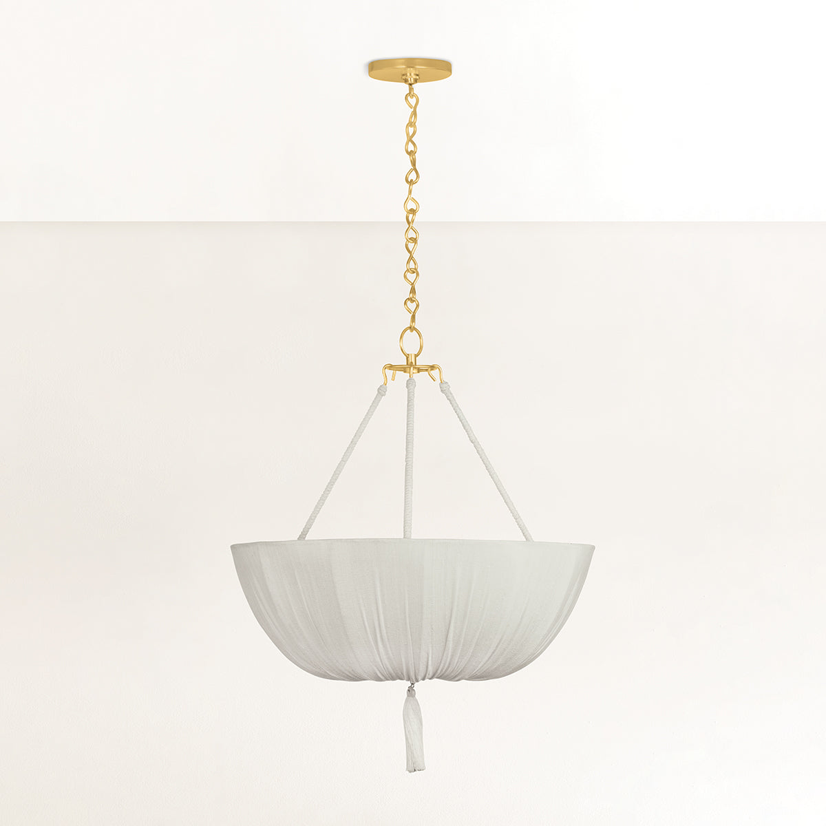 Hudson Valley Carolina 22" 3-Light Pendant in Aged Brass, alternate view 1