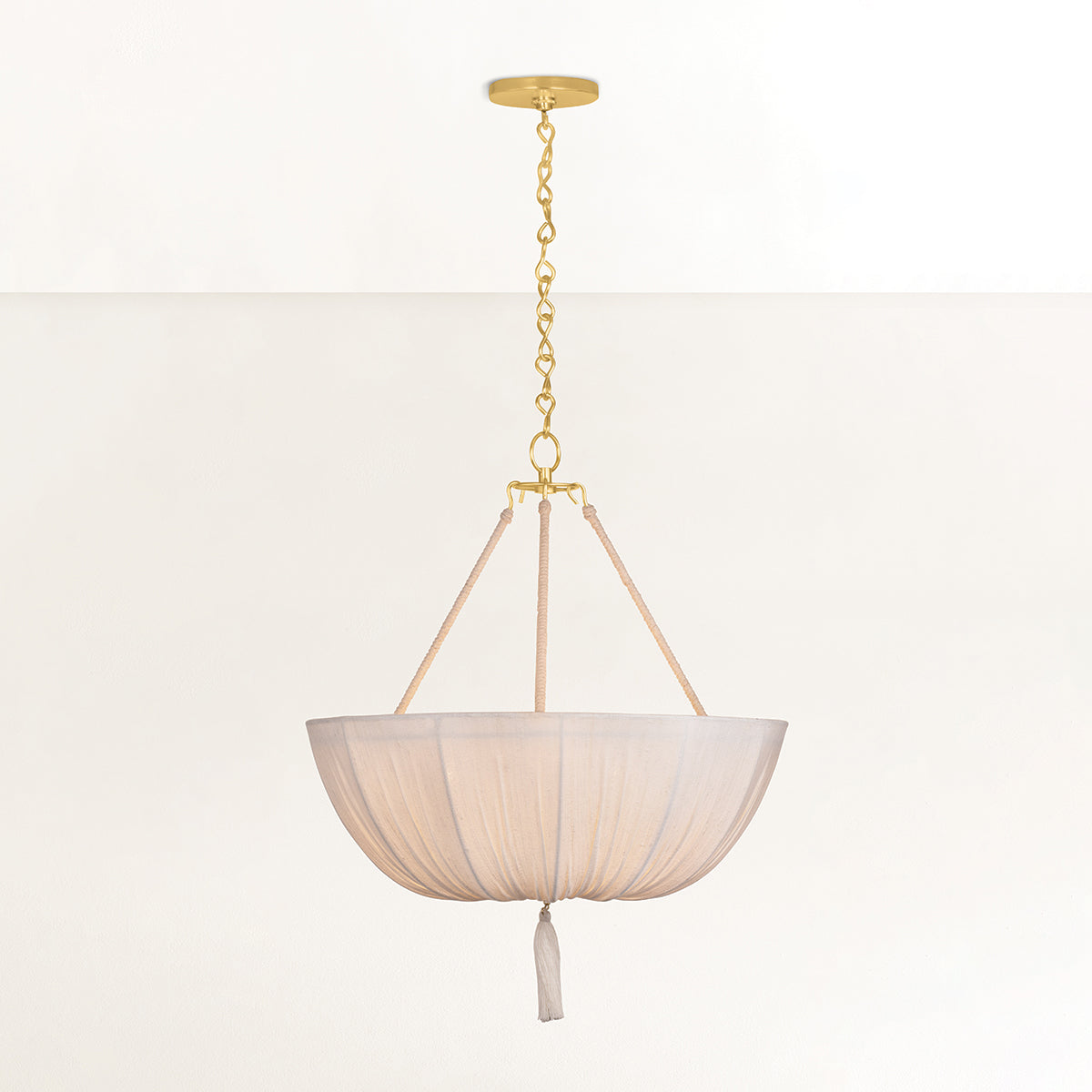 Hudson Valley Carolina 22" 3-Light Pendant in Aged Brass, alternate view 2