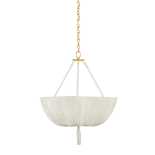 Hudson Valley Carolina 22" 3-Light Pendant Aged Brass