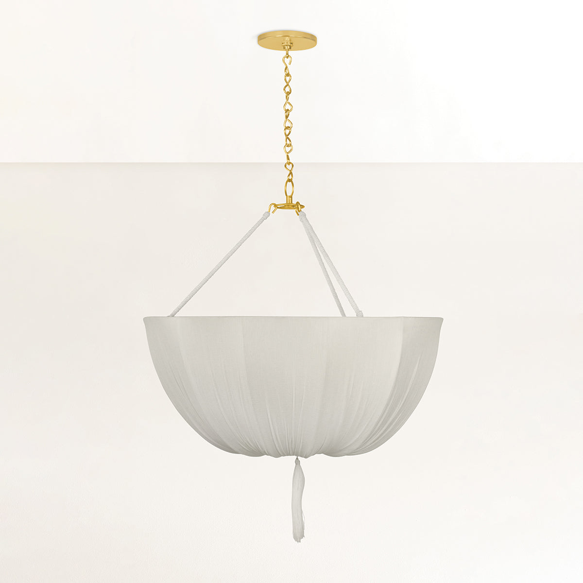 Hudson Valley Carolina 30" 3-Light Pendant in Aged Brass, alternate view 1