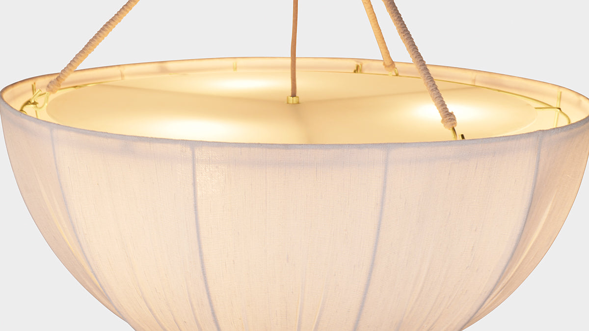 Hudson Valley Carolina 30" 3-Light Pendant in Aged Brass, room setting 4