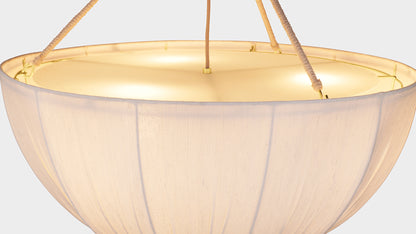 Hudson Valley Carolina 30" 3-Light Pendant in Aged Brass, room setting 4