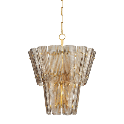 Hudson Valley Cassian 10-Light Chandelier Vintage Gold Leaf