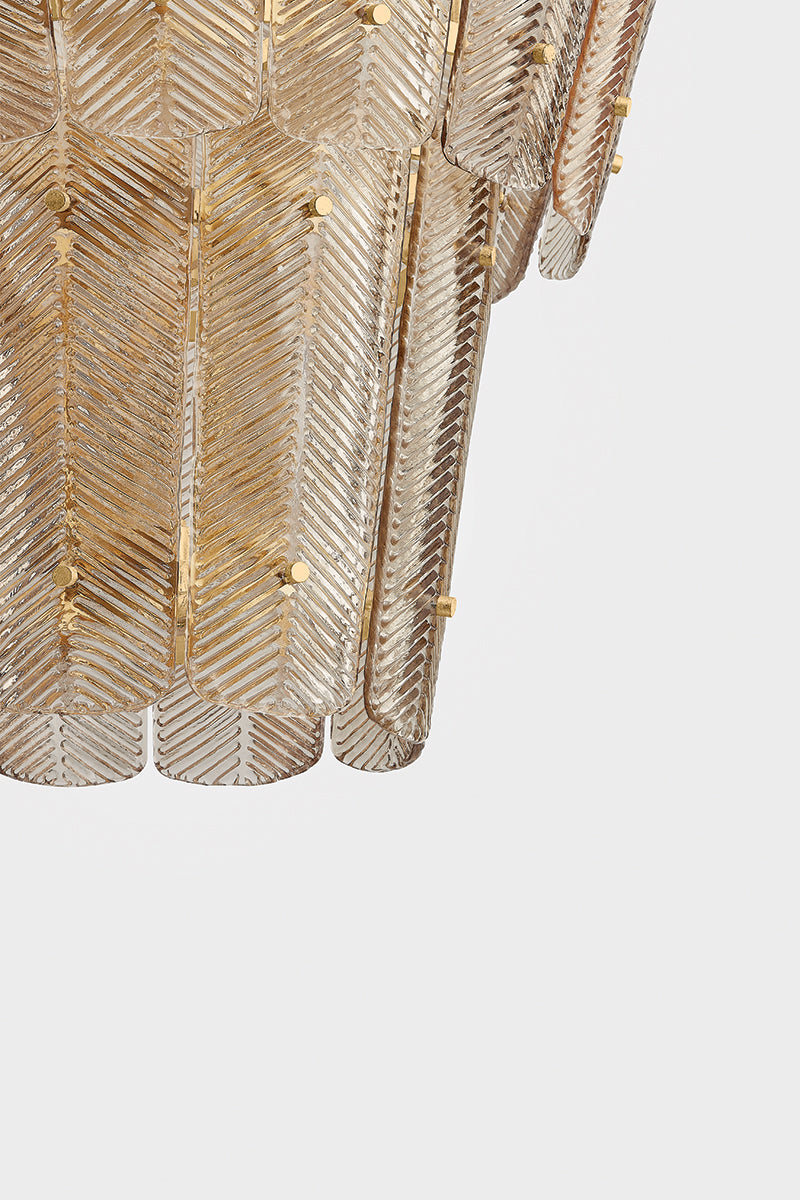 Hudson Valley Cassian 10-Light Chandelier Vintage Gold Leaf detail view 4