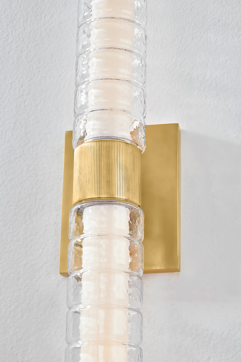 Hudson Valley Castor 2-Light Bath & Vanity Light in Aged Brass, room setting 2