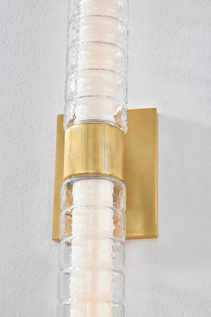 Hudson Valley Castor 2-Light Bath & Vanity Light in Aged Brass, room setting 2