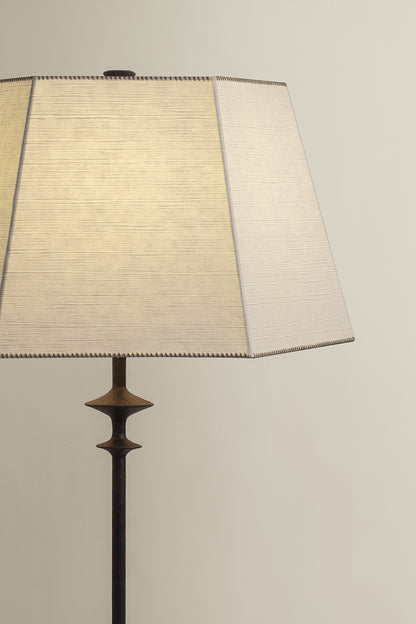 Hudson Valley Celmins Floor Lamp in Black Iron, room setting 1