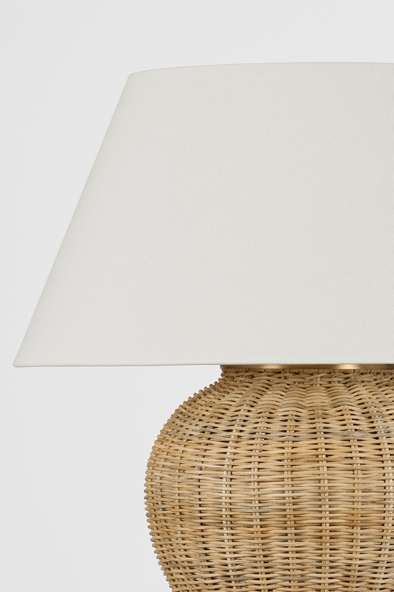 Hudson Valley Chatsworth Table Lamp in Aged Brass, room setting 2