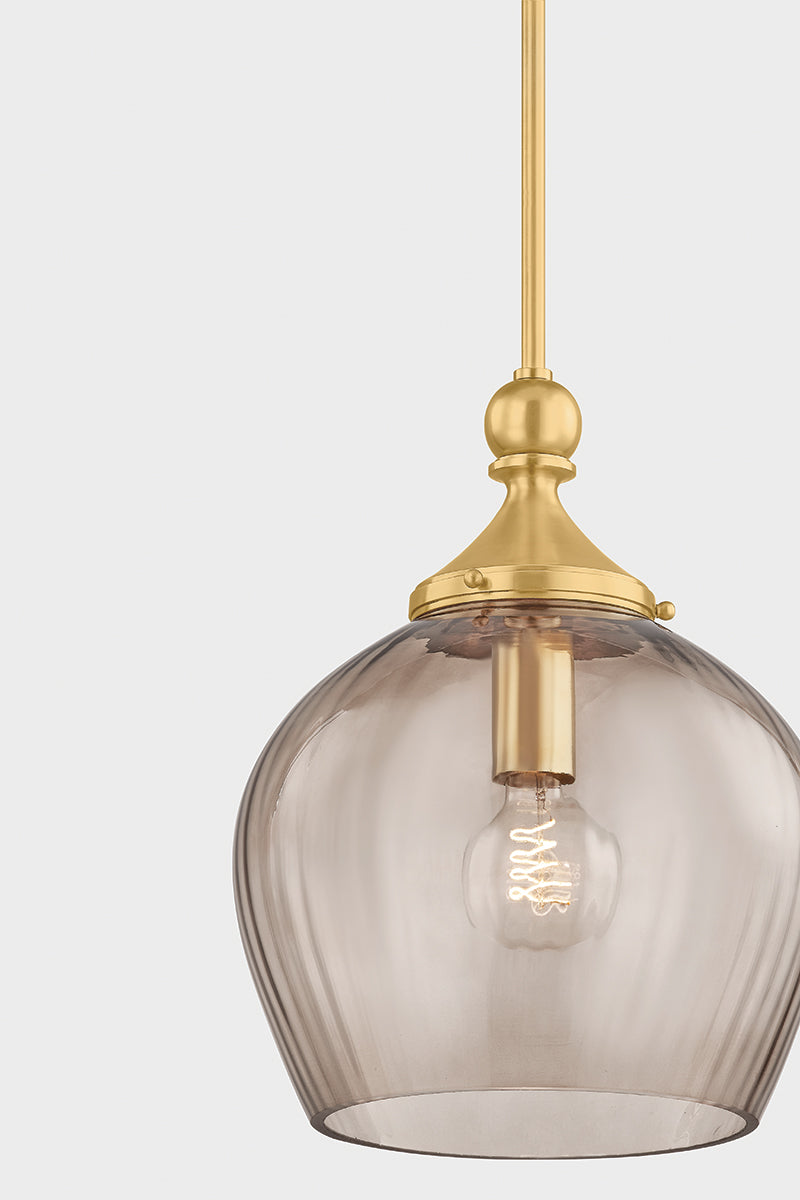 Hudson Valley Chatton 12" Pendant in Aged Brass, room setting 2