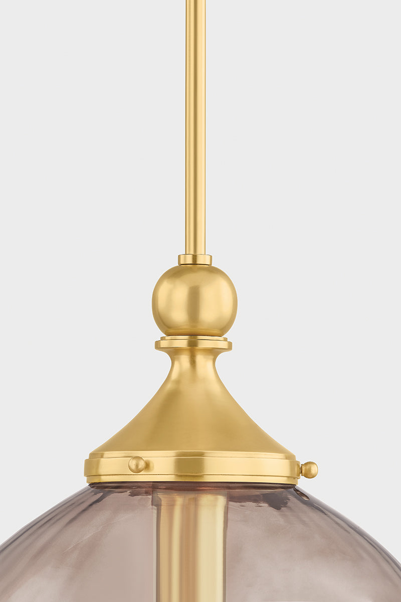 Hudson Valley Chatton 12" Pendant in Aged Brass, room setting 3