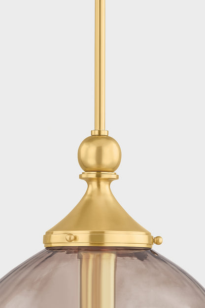 Hudson Valley Chatton 12" Pendant in Aged Brass, room setting 3