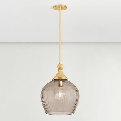 Hudson Valley Chatton 16.5" Pendant in Aged Brass, alternate view 2