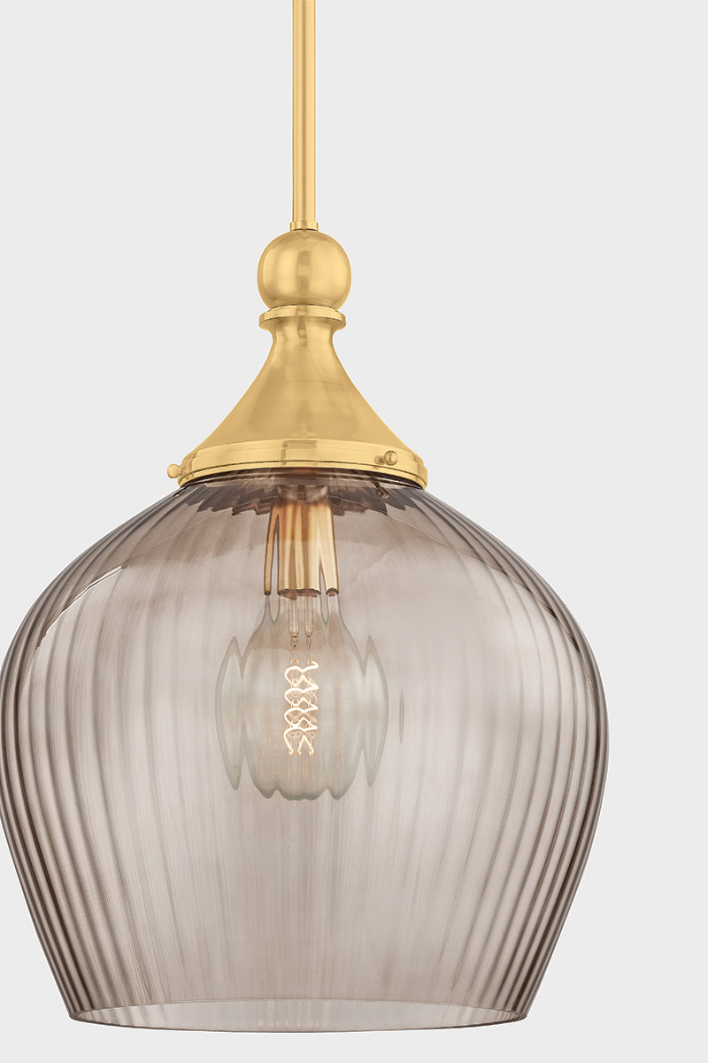 Hudson Valley Chatton 16.5" Pendant in Aged Brass, room setting 2