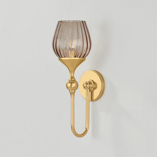 Hudson Valley Chatton Wall Sconce Aged Brass detail view 1