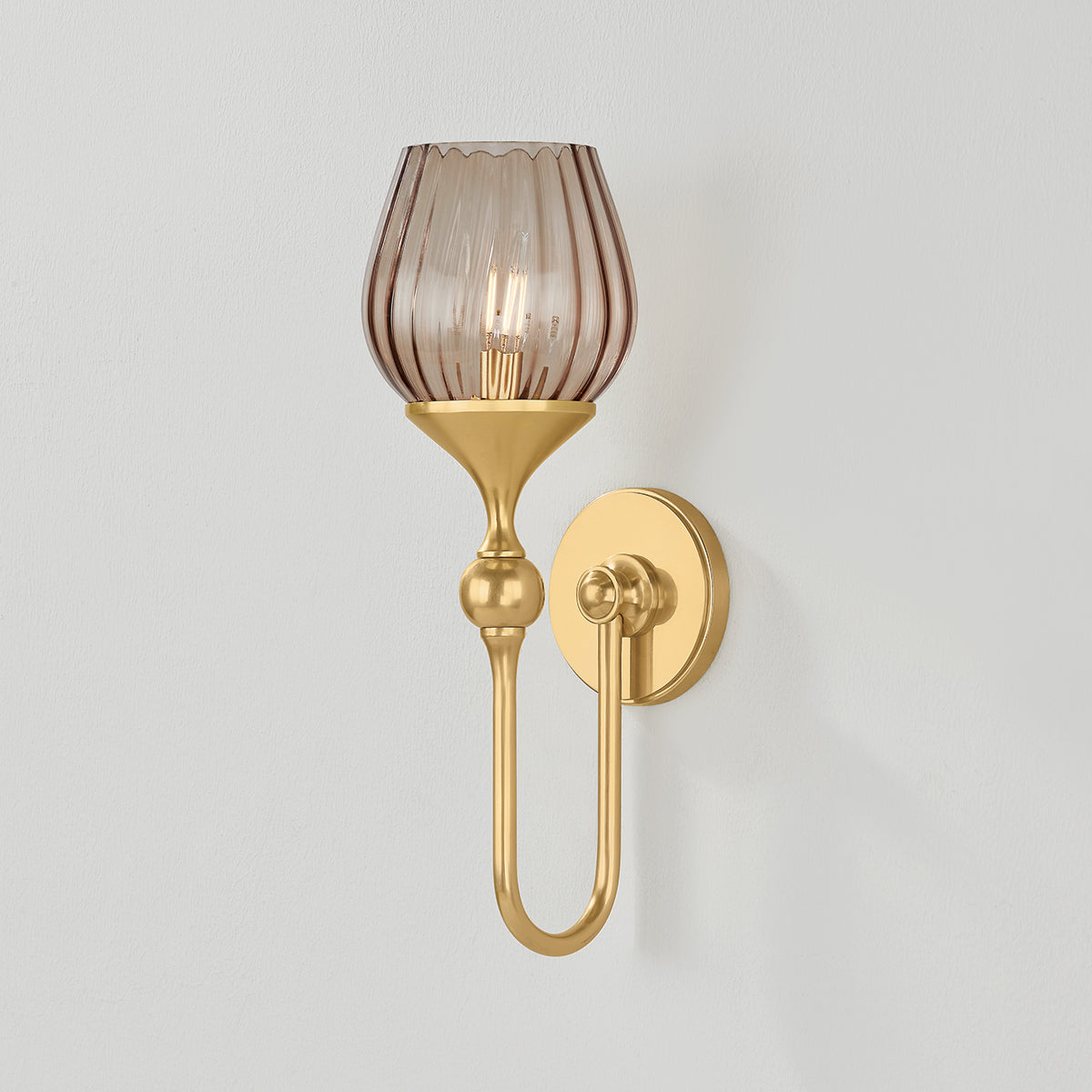 Hudson Valley Chatton Wall Sconce Aged Brass detail view 2