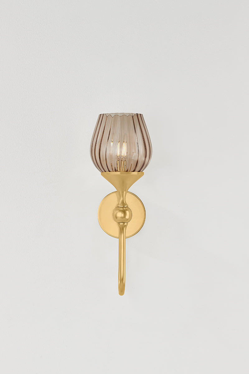 Hudson Valley Chatton Wall Sconce Aged Brass detail view 3