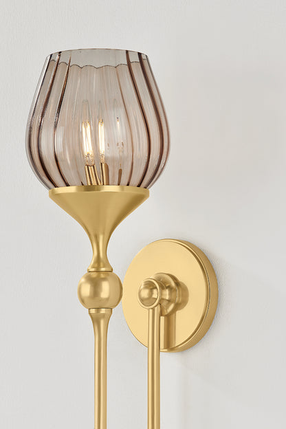 Hudson Valley Chatton Wall Sconce Aged Brass detail view 4