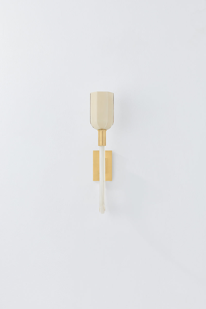 Hudson Valley Chester Park Wall Sconce in Aged Brass, room setting 1