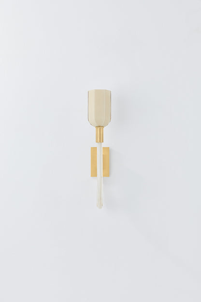 Hudson Valley Chester Park Wall Sconce in Aged Brass, room setting 1