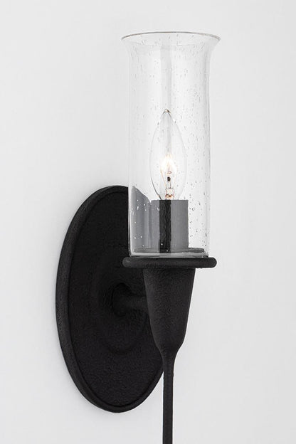 Hudson Valley Chisel Wall Sconce Black 4"W x 21.25"H