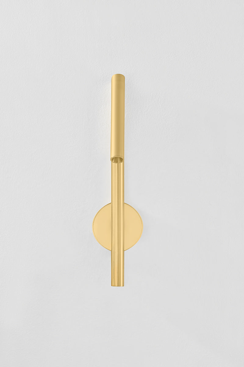 Hudson Valley Circleville Wall Sconce in Aged Brass, room setting 1