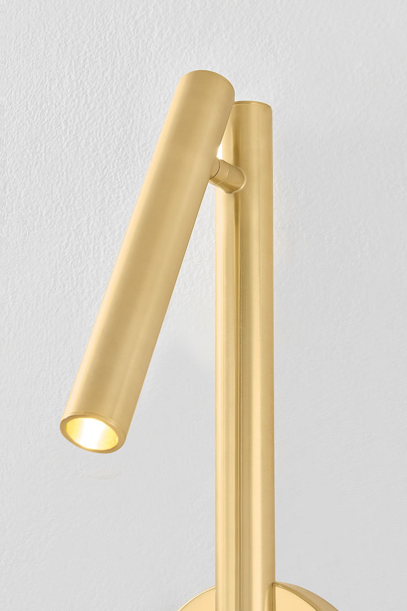 Hudson Valley Circleville Wall Sconce in Aged Brass, room setting 2