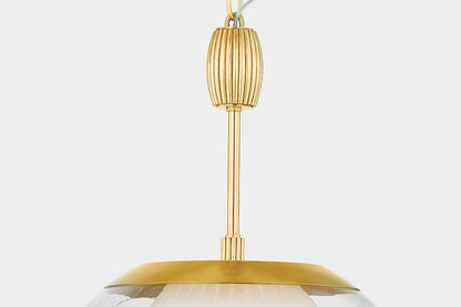 Hudson Valley Clementon 11" Pendant in Aged Brass, room setting 2