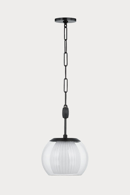 Hudson Valley Clementon 11" Pendant in Distressed Bronze, room setting 1