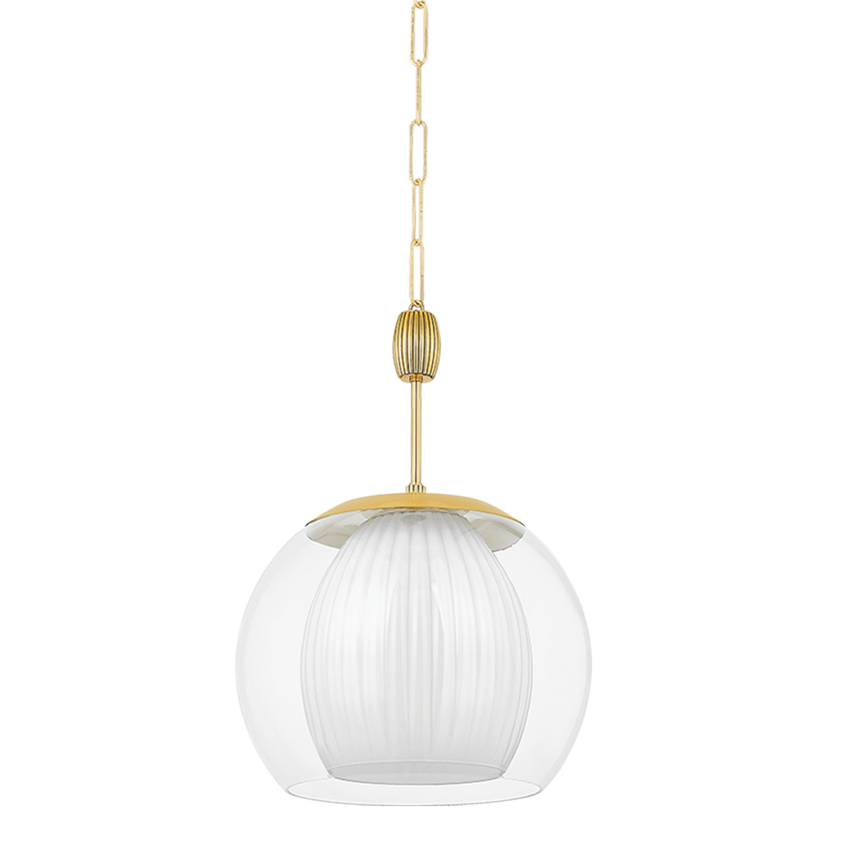Hudson Valley Clementon 17" Pendant Aged Brass