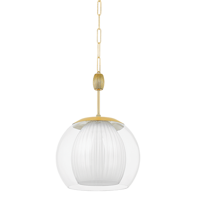 Hudson Valley Clementon 17" Pendant Aged Brass